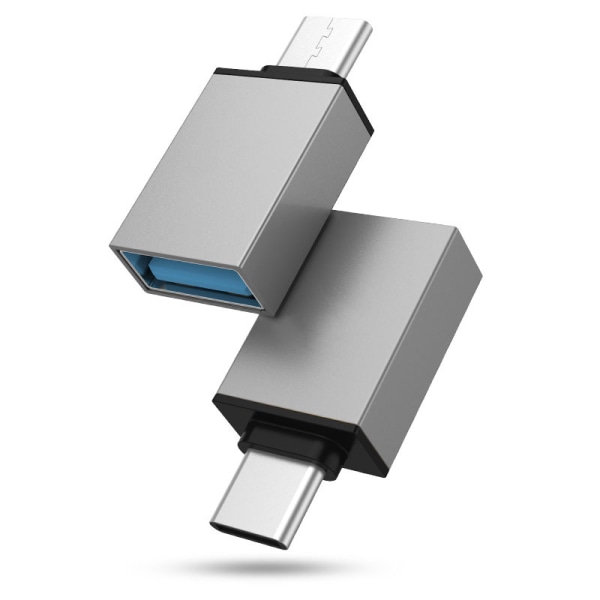 USB Type-C till USB 3.1 Honadapter Grå 3st