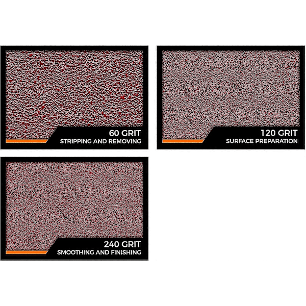 Triangulärt sandpapper för flera ändamål | Kornsortering (60, 120, 240) | 60 ark om 80x80x80 mm | Triangulärt sandpapper för excenterslipmaskin