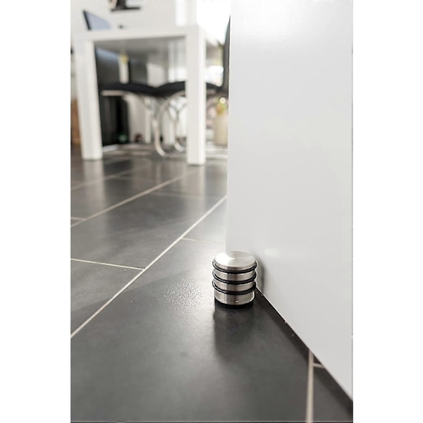 Dörrstopp i rostfritt stål, 7*8cm (lxh)| Dörrkil 1 kg för tunga dörrar - Design Rostfritt stål Halkfri Bumper för hala golv - Set med