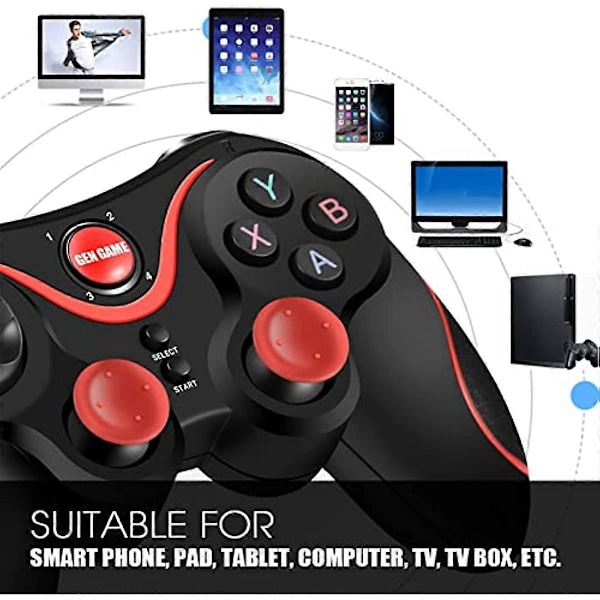 Bluetooth Trådlös Spelkontroll Bluetooth Gamepad Joystick för iOS för Android Mobiltelefon Tablet TV-box