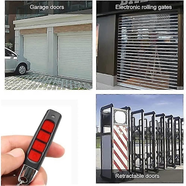3st 4-i-1 Fjärrkontroll Duplicator, universell 433mhz Grindfjärrkontroll, stark Kompatibilitet Garageport Nyckel 4 Knappar