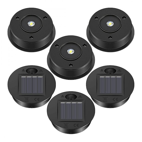 6 st Solar Lights Ersättningstopp 7 Solar Lantern Delar LED Solpanel Lykta Lock Lampor för Ute