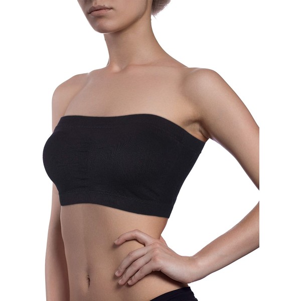 Dam Bandeau BH Vadderad axelbandslös Bralette BH