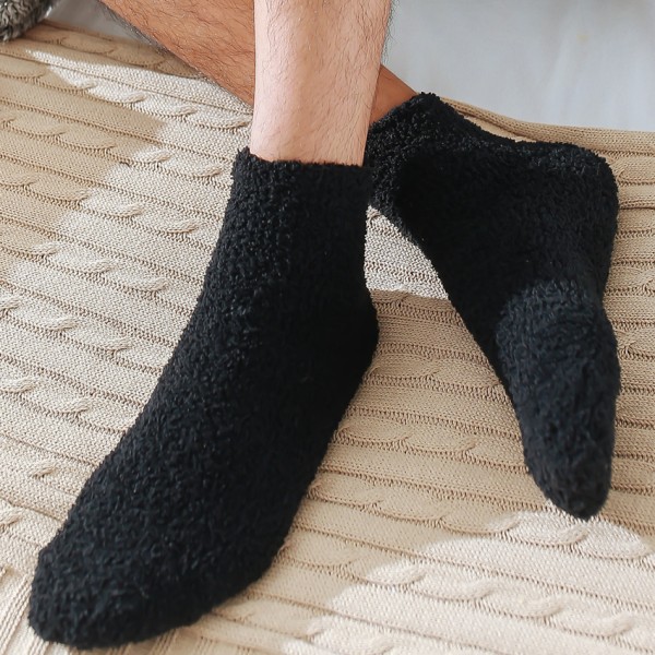 3ST Fuzzy Socks Home Slipper Socks Fluffy Soft Söt Kaki 42-46koda