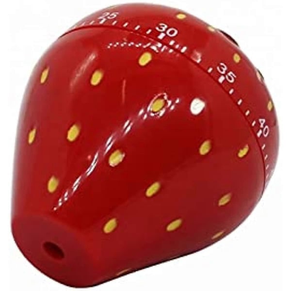 FCSHFC Kreativ Timer Söt Liten Väckarklocka Pomodoro Jordgubbstimers Student Tidshantering Minimekanisk Barn Timer (Färg : Röd A)