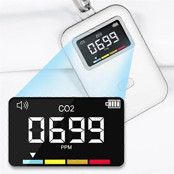 Mini CO2-detektor, luftkvalitetsmätare, infraröd CO2-mätare för resor, hem, inomhus, du kan använda den var som helst