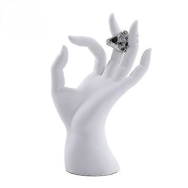Hand Ok Form Smyckesdisplayhållare Armband Ringstativ Stödhållare White
