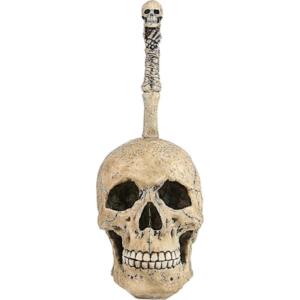 Skelett Gotisk Toalettborste Set, 38cm, Polyresin, Full Färgpalett