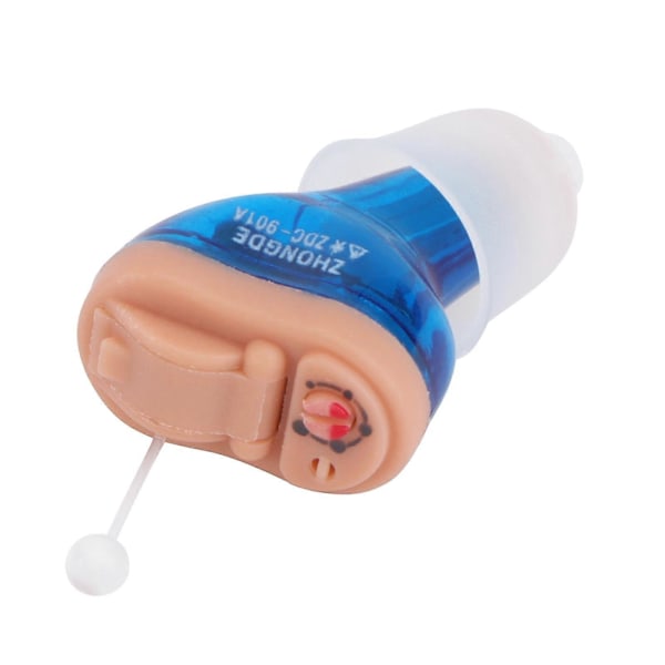 Osynlig Justerbar Hörapparat Ljud Röstförstärkare Mini In-Ear Vänster Öra (Blå)