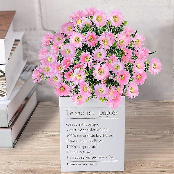 Set med 6 konstgjorda prästkragar - Konstgjorda prästkragar utomhusblommor falska