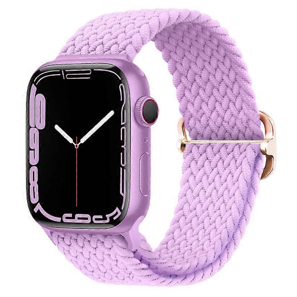 Armband Kompatibelt med Apple Watch Armband, 38 mm, 40 mm, 41 mm, för Män och Kvinnor, Justerbart Elastiskt Armband Kompatibelt med iWatch Series purple 42 mm 44 mm 45 mm 49 mm