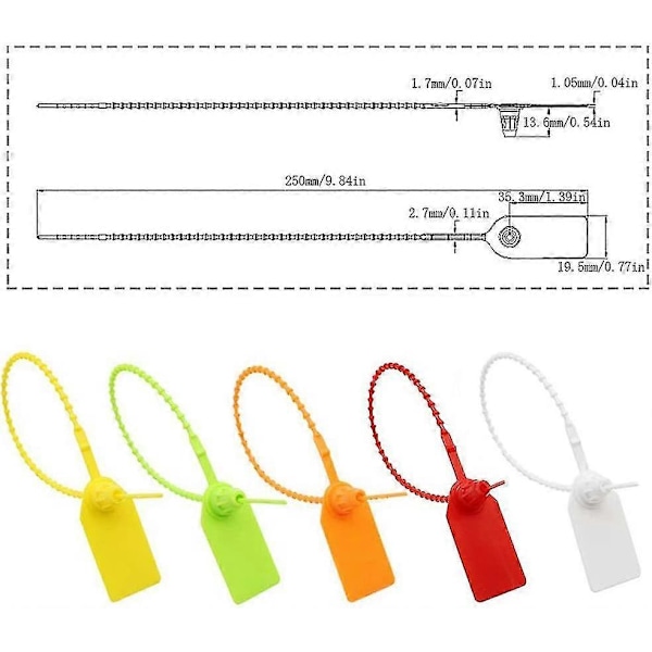 Kabelbandsetiketter, 100 st Plastkabelbandsetiketter, Självlåsande märkesetikett