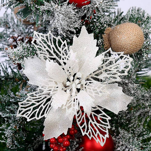 10-pack konstgjorda julgransblommor, julgran