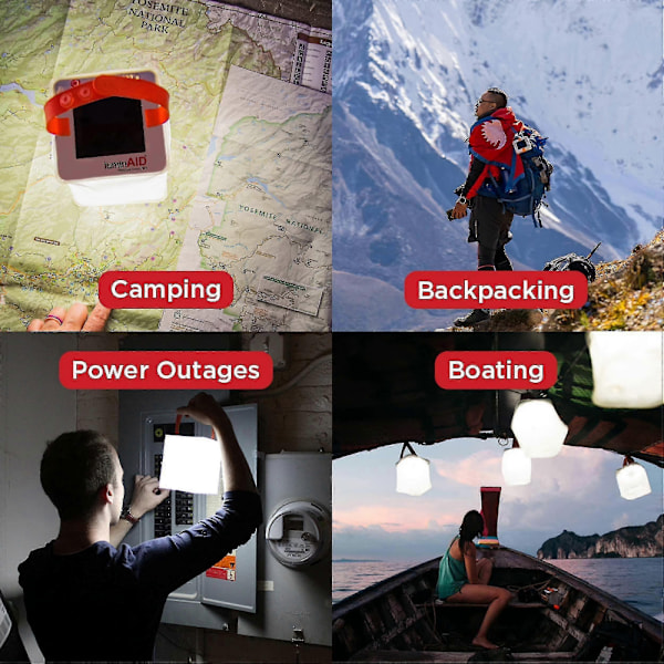 LuminAID PackLite Nova Vattentät Uppblåsbar Solcellslampa för Vandring