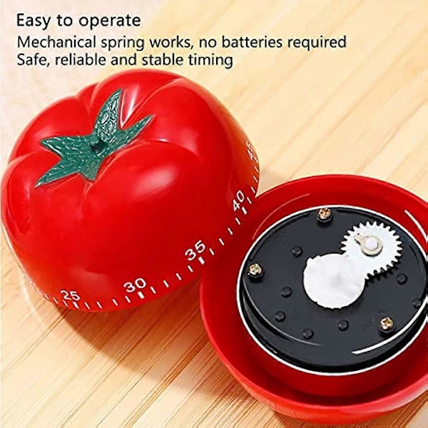 FCSHFC Kreativ Timer Söt Liten Väckarklocka Pomodoro Jordgubbstimers Student Tidshantering Minimekanisk Barn Timer (Färg : Röd)