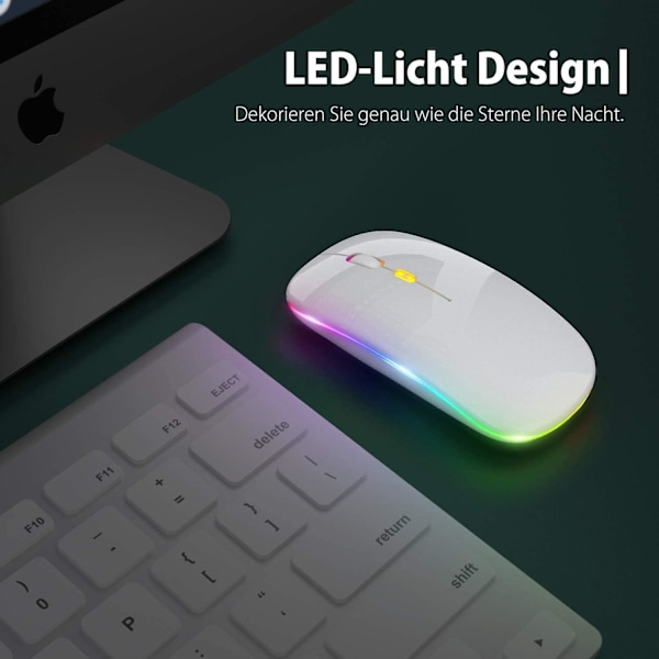 Uppdatera Pc Mouse Wireless Led Rechargeable Silent W