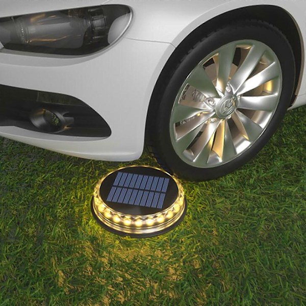 Solcellsdrivna marklampor 17LED vattentät trädgårdslampa utomhus 4st