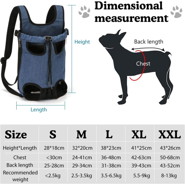 PETCUTE Dog Carrier Ryggsäckar för medelstor hund