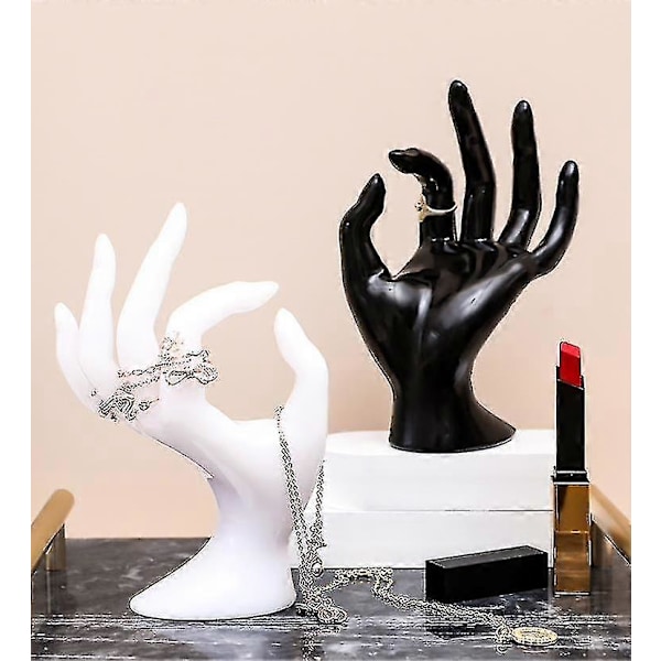 Hand Ok Form Smyckesdisplayhållare Armband Ringstativ Stödhållare White