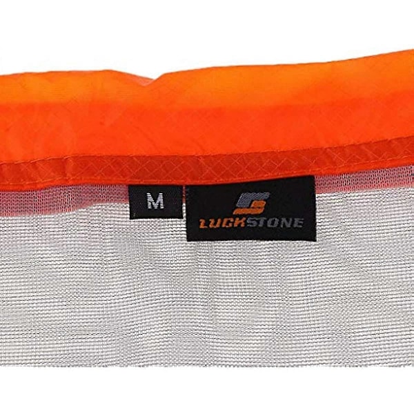 2 st Mesh Dragsko Förvaringsväska Nylon Glidande Återanvändbar Packpåse Meshväska för Leksaker Mat Resor Vandring Camping (M Orange)