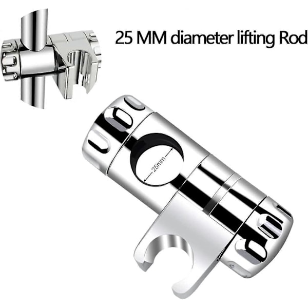 Handduschhållare, Duschmunstyckeshållare, Justerbar Duschhållare, Duschhållare Duschmunstyckeshållare Slider För Duschstång Väggstång, 360° Roterbar, Abs