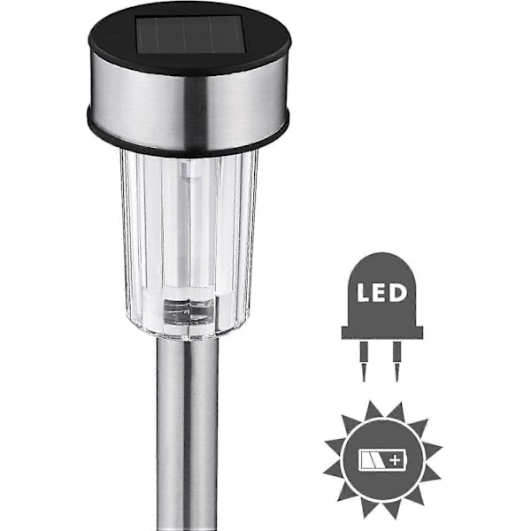 Färgglad LED Solarlampa Uppladdningsbar Trädgård Utomhusbelysning - Olika Antal (24 Vita Stycken)