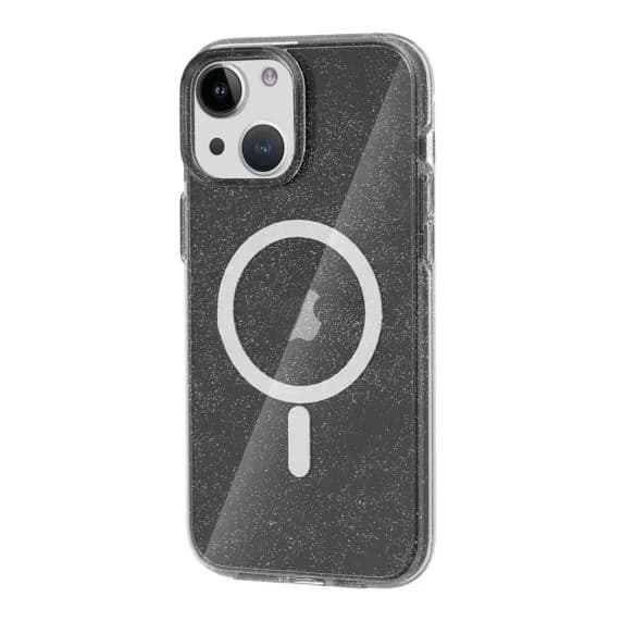 iPhone 15 Mobilskal Glitter Magsafe - Svart