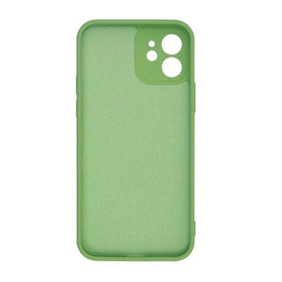 Apple iPhone 12 Mini Soft Silicone Case Matcha Green with Camera Cover High Quality