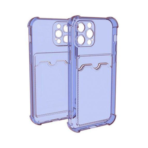 iPhone 13 Pro Max TPU Shockproof Protective Wallet Case Purple
