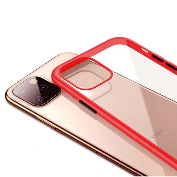 TPU Edge Transparent Shockproof Case For iPhone 11 Pro Red