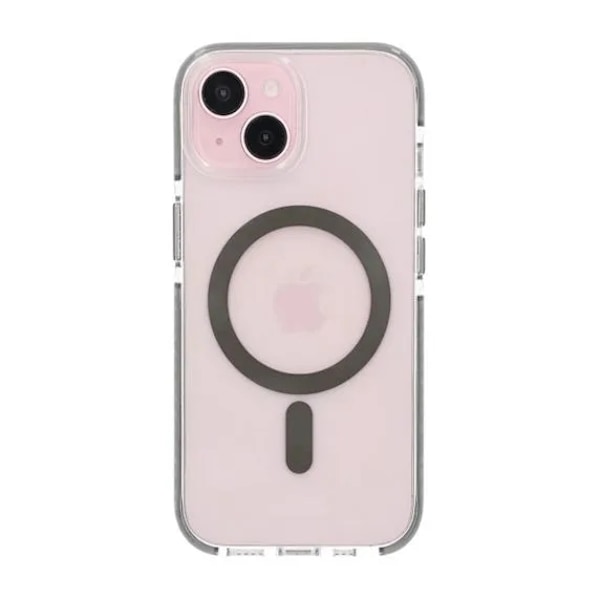 iPhone 15 Mobilskal Magnet Dubbelskydd - Grå