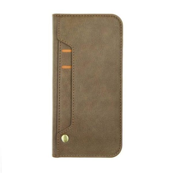 Flip Stand Leather Wallet Card holder Case Grey Brown For iPhone