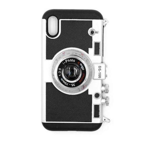 Silicone Case With 3D PC Camera Cover for iPhone XR Black