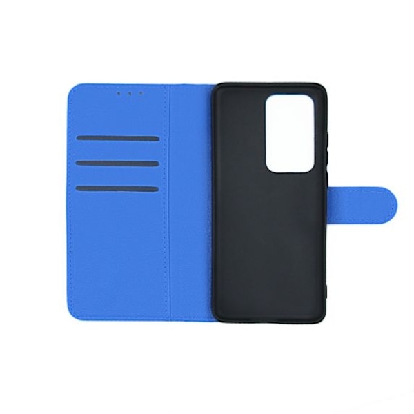 Flip Stand Leather Wallet Case For Huawei P40 Pro Plus Blue