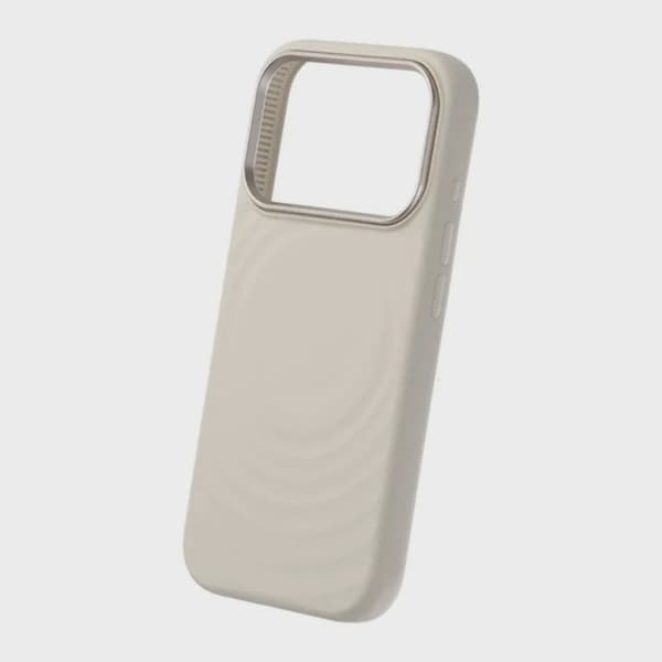 Beige Silikonskal med Magsafe för iPhone 17 Pro