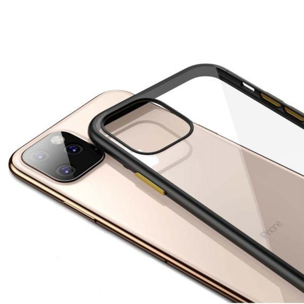 TPU Edge Transparent Shockproof Case For iPhone 11 Pro Black