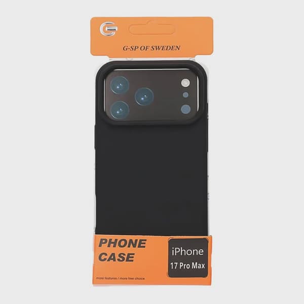 Mjukt Silikonskal för iPhone 17 Pro Max - Svart