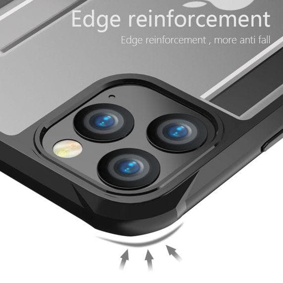 TPU Edge Transparent Frosted Shockproof Case For iPhone 11 Pro Max Black