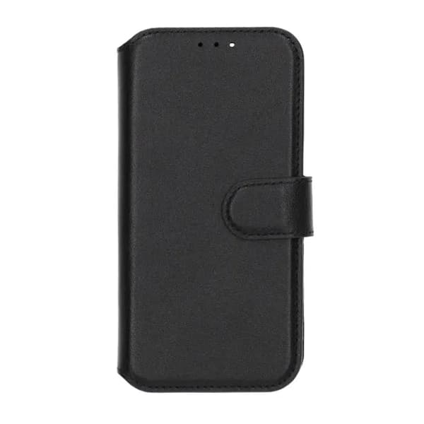 Rvelon Leather Wallet Case-iPhone 16e Black