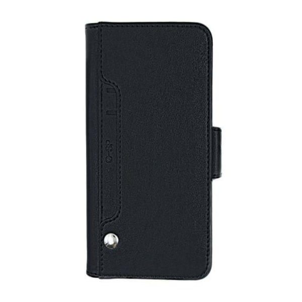 Flip Stand PU Leather Kickstand Card Case Black For iPhone XR