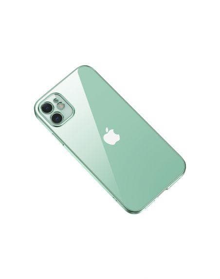 Apple iPhone 12 Mini Luxury Classic Square Frame Protection Case Green With Soft Thin Transparent Camera Protector High Quality