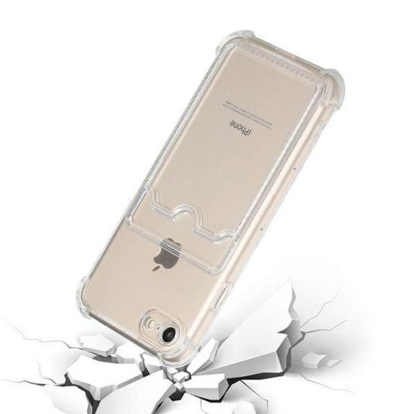 Stöttåligt Skal med Korthållare iPhone 7/8/SE (2020/2022) - Tran