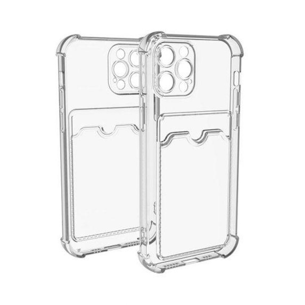 iPhone 11 Pro TPU Shockproof Protective Wallet Case Transparent