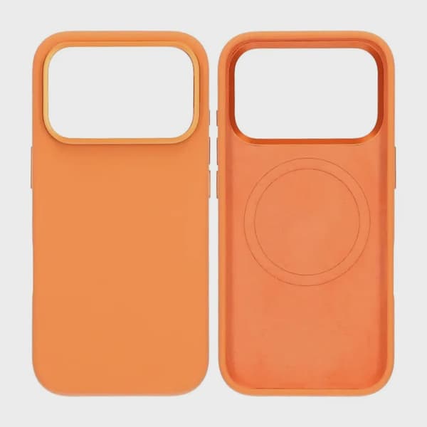Mobilskal Silikon Magsafe och Statv iPhone 17 Pro Max - Orange