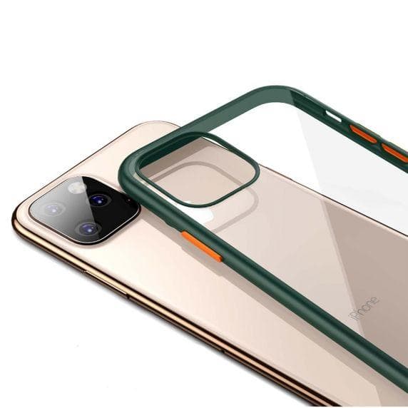 TPU Edge Transparent Shockproof Case For iPhone 11 Pro Green