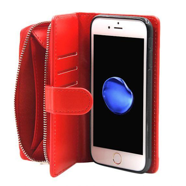 Detachable Leather Case For iPhone 7/8 Red