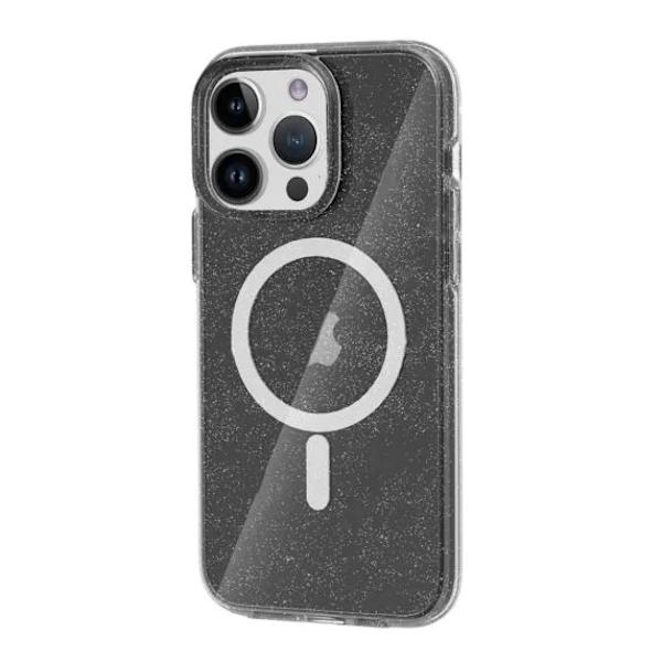 iPhone 14 Pro Max Mobilskal Glitter Magsafe - Svart