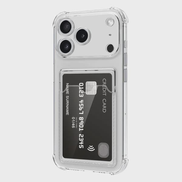 Mobilskal med Korthållare för iPhone 17 Pro - Klar