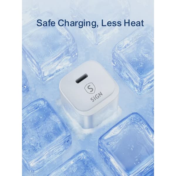 SiGN Mini Snabbladdare USB-C PD 20W - Vit