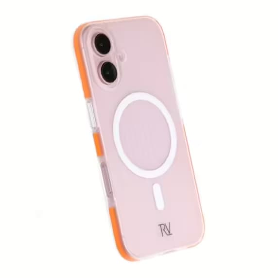 Rvelon Anti-slip corrugated magnetic protective case For iPhone 16 Orange